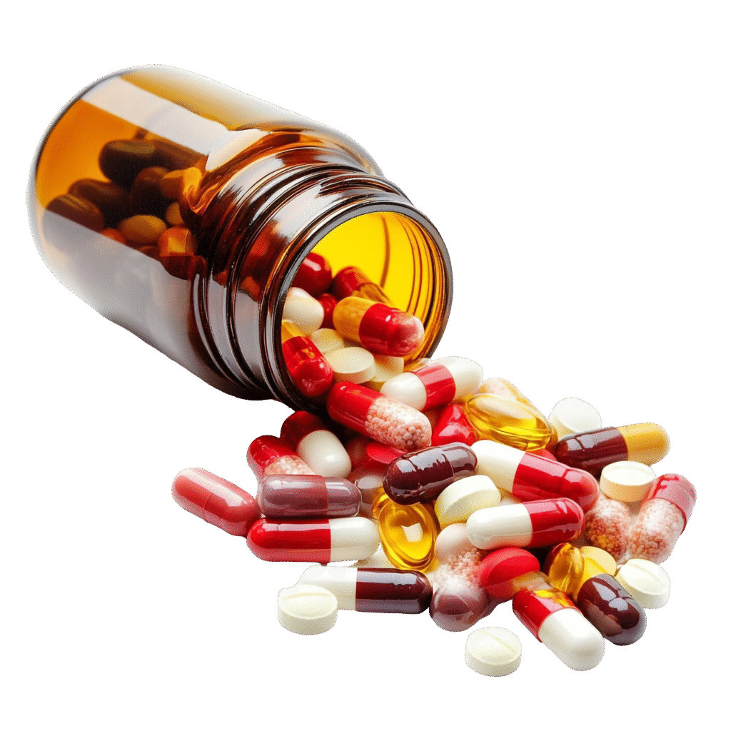 amber-bottle-assorted-pills-spilling-onto-white-background (1)